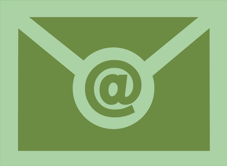 Symbolbild Newsletter - Briefumschlag mit @