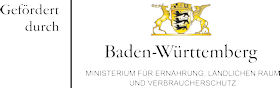 Logo mit Landeswappen Baden-Württemberg und Schriftzug - gefördert durch Ministerium für Ernährung, ländlichen Raum und Verbraucherschutz