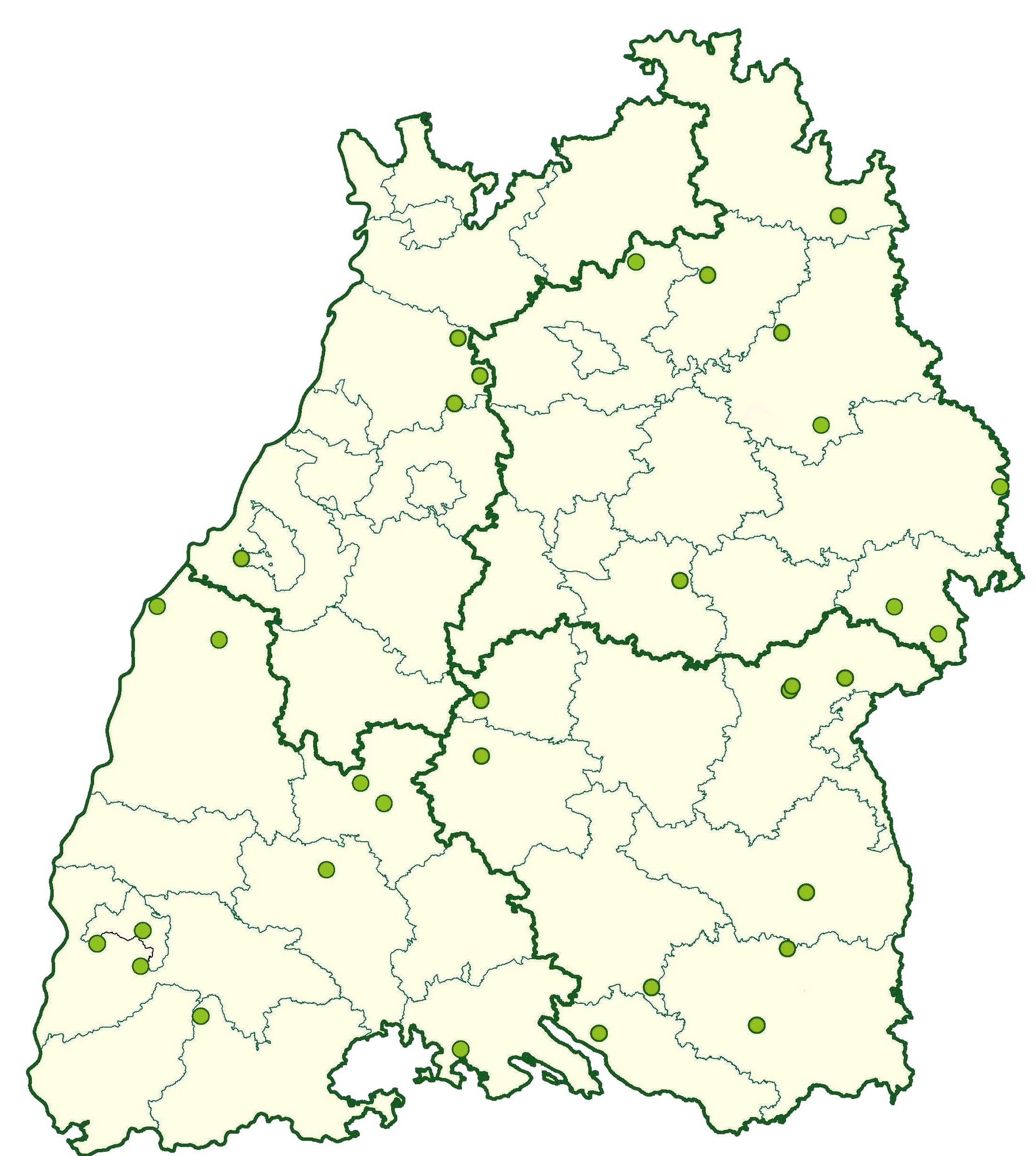 Die rund 30 teilnehmenden Bio-Betriebe mit den Schwerpunkten Ackerbau, Viehhaltung, Gemüse-, Obst- und Weinbau sind über ganz Baden-Württemberg verteilt.