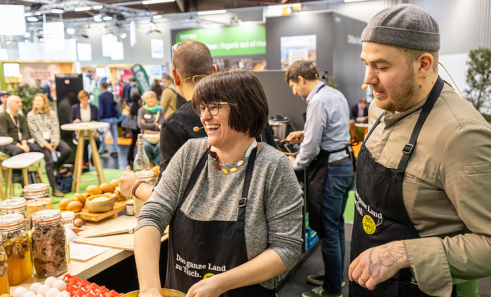 Showcooking mit Jonas Kachel un Cordula Rutz; Foto Nürnberger Messe/ T. Geiger
