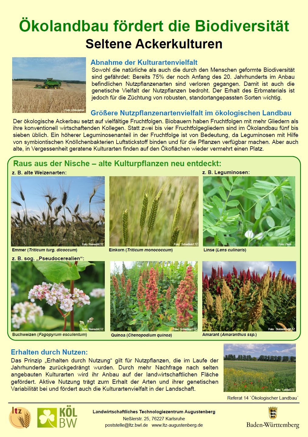 Poster-Nischenkulturen Ökolandbau