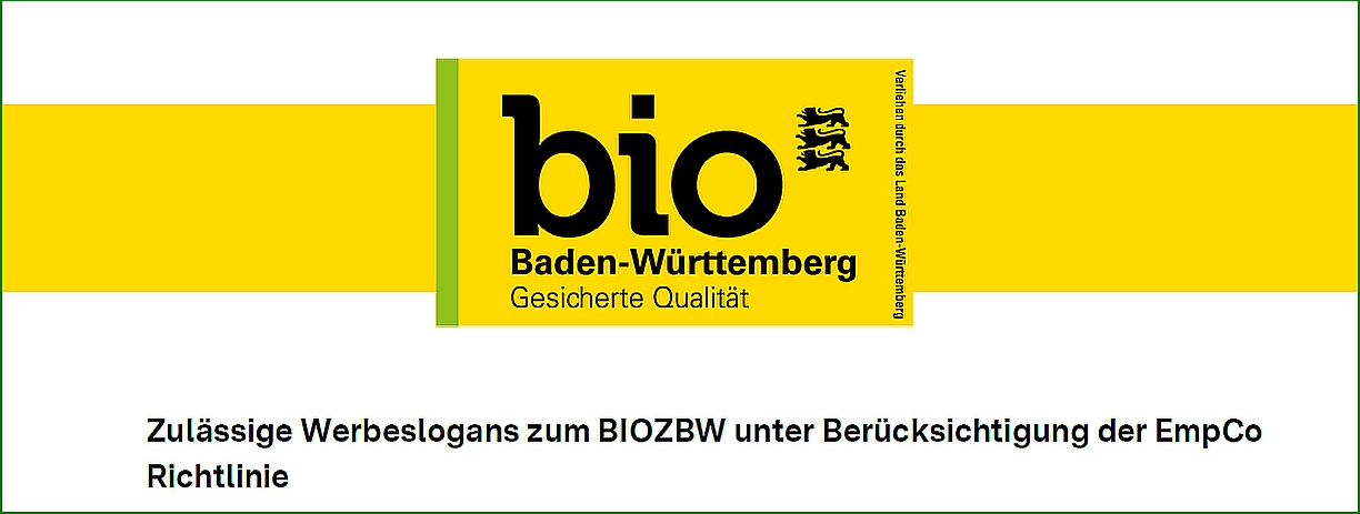 Biozeichen BW mit Überschrift: 