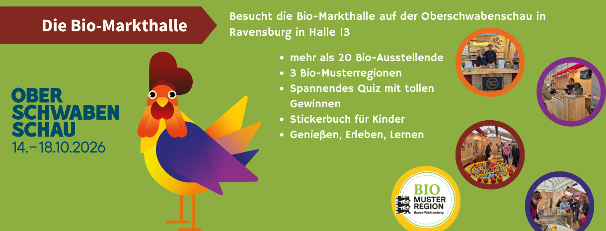 Flyer der Biomarkthalle Oberschwabenschau