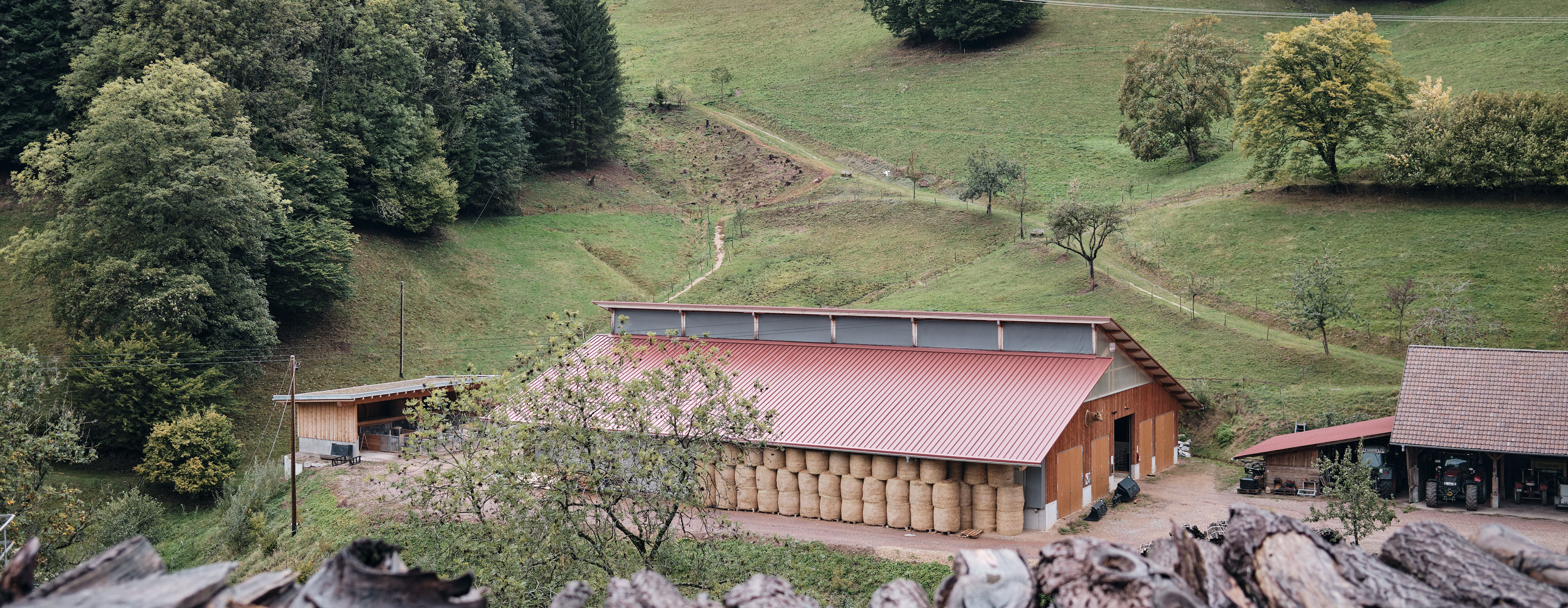 Aussicht auf den Stall des Heinehofs