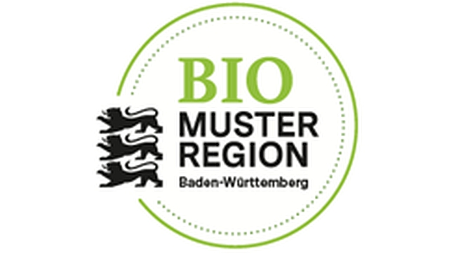 Logo der Biomusterregionen BW mit  den drei schwarzen Löwen i