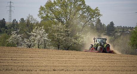 Traktor auf dem Feld